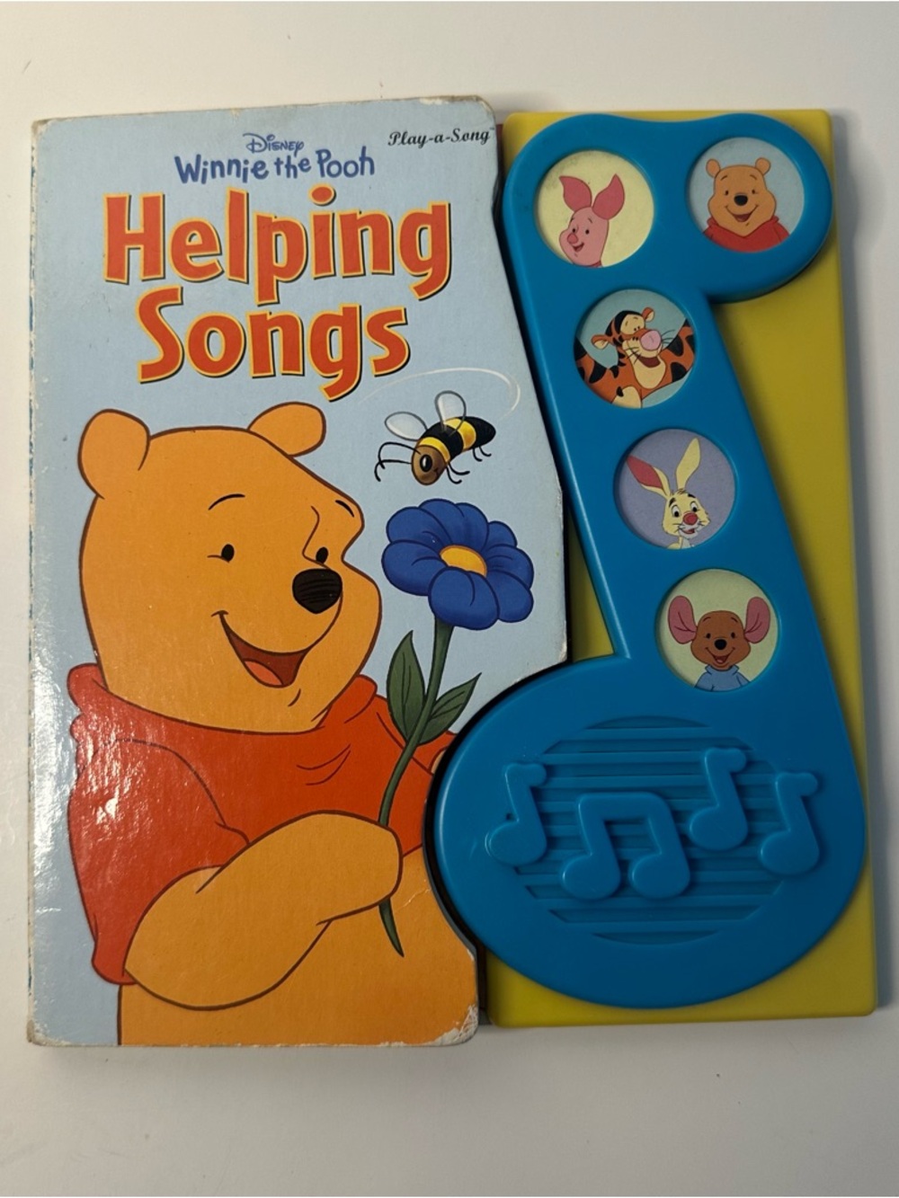 VTG Disney Winnie the Pooh Helping Songs PlayaSong Book Publications Int (WORKS)
